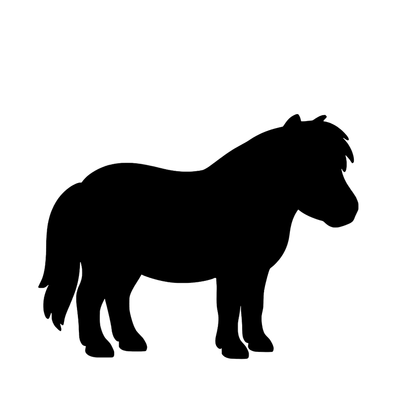 Shetlandsponny – Enkelmotiv Dekal