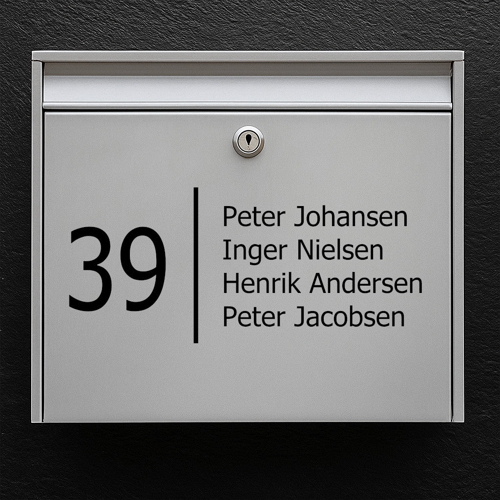 Brevlåda klistermärke snygg design