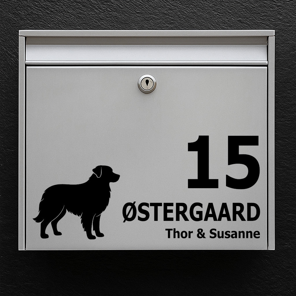 Brevlådeklistermärke med australisk herde