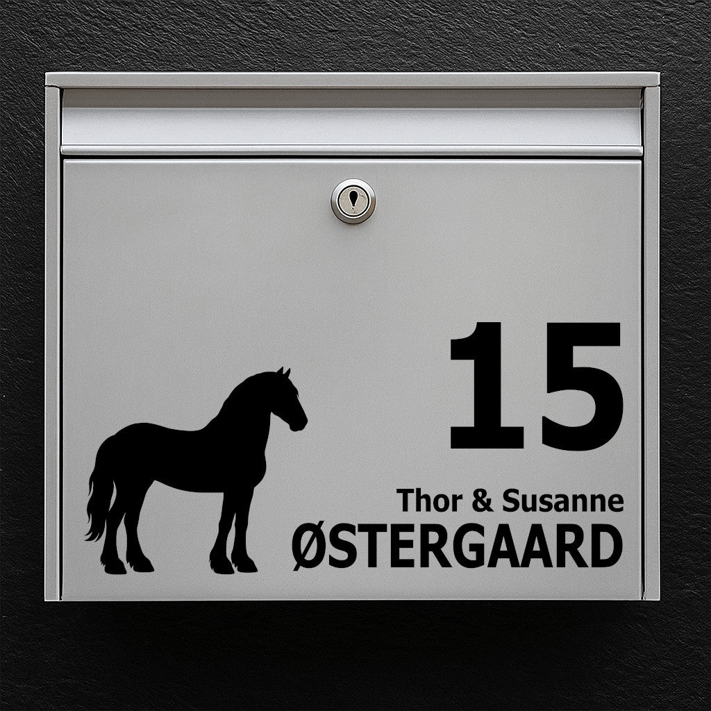Brevlådeklistermärke med friesian