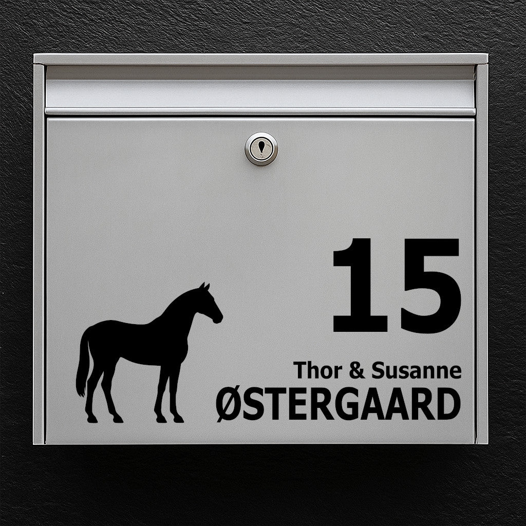 Brevlåda klistermärke med Holsteiner