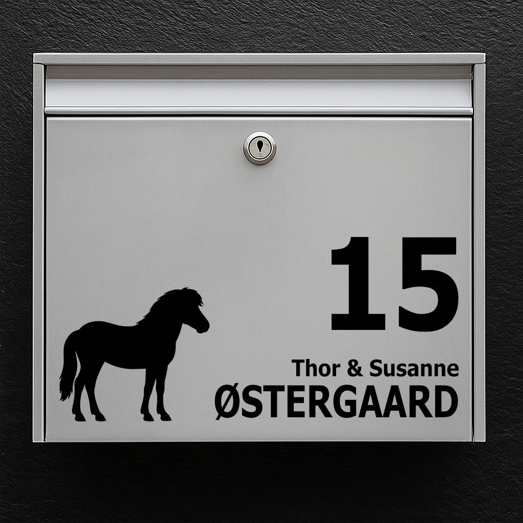 Brevlådeklistermärke med isländsk häst