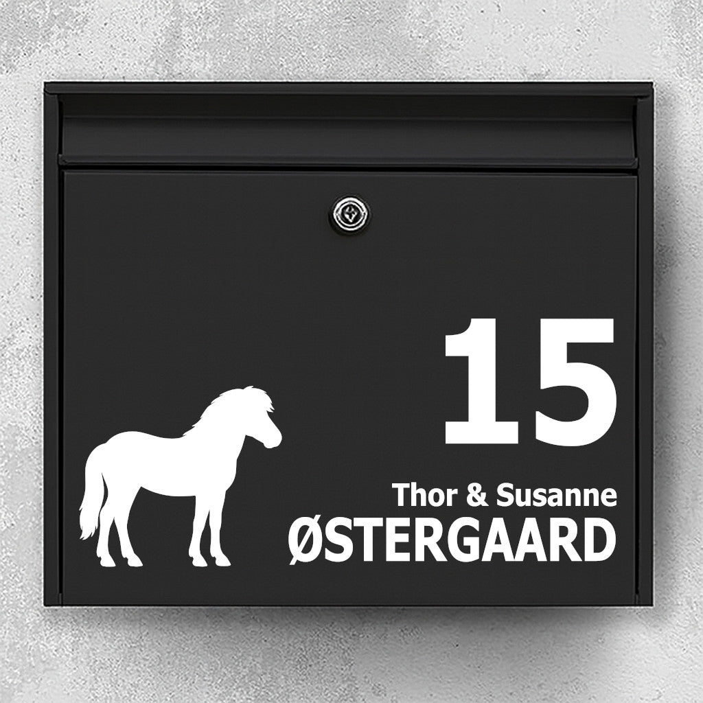 Brevlådeklistermärke med isländsk häst