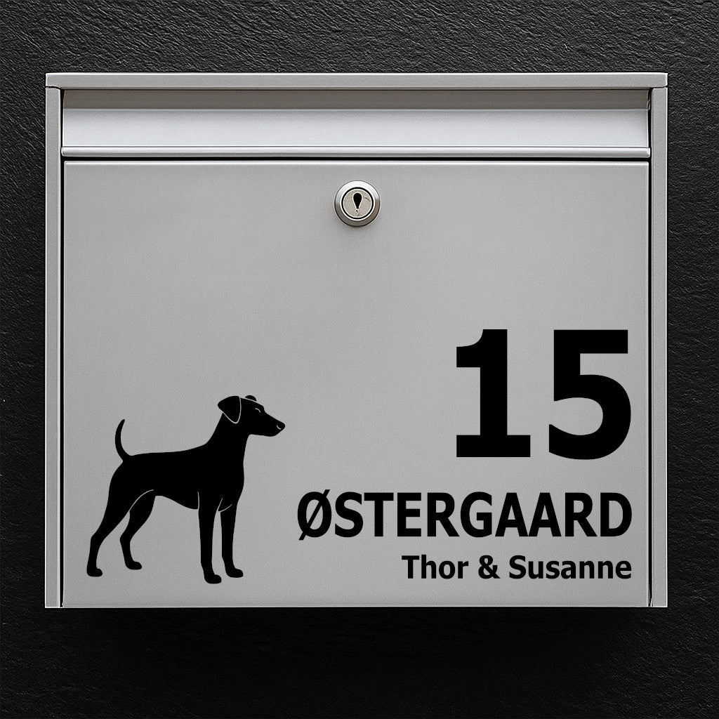 Brevlådeklistermärke med Tysk pinscher