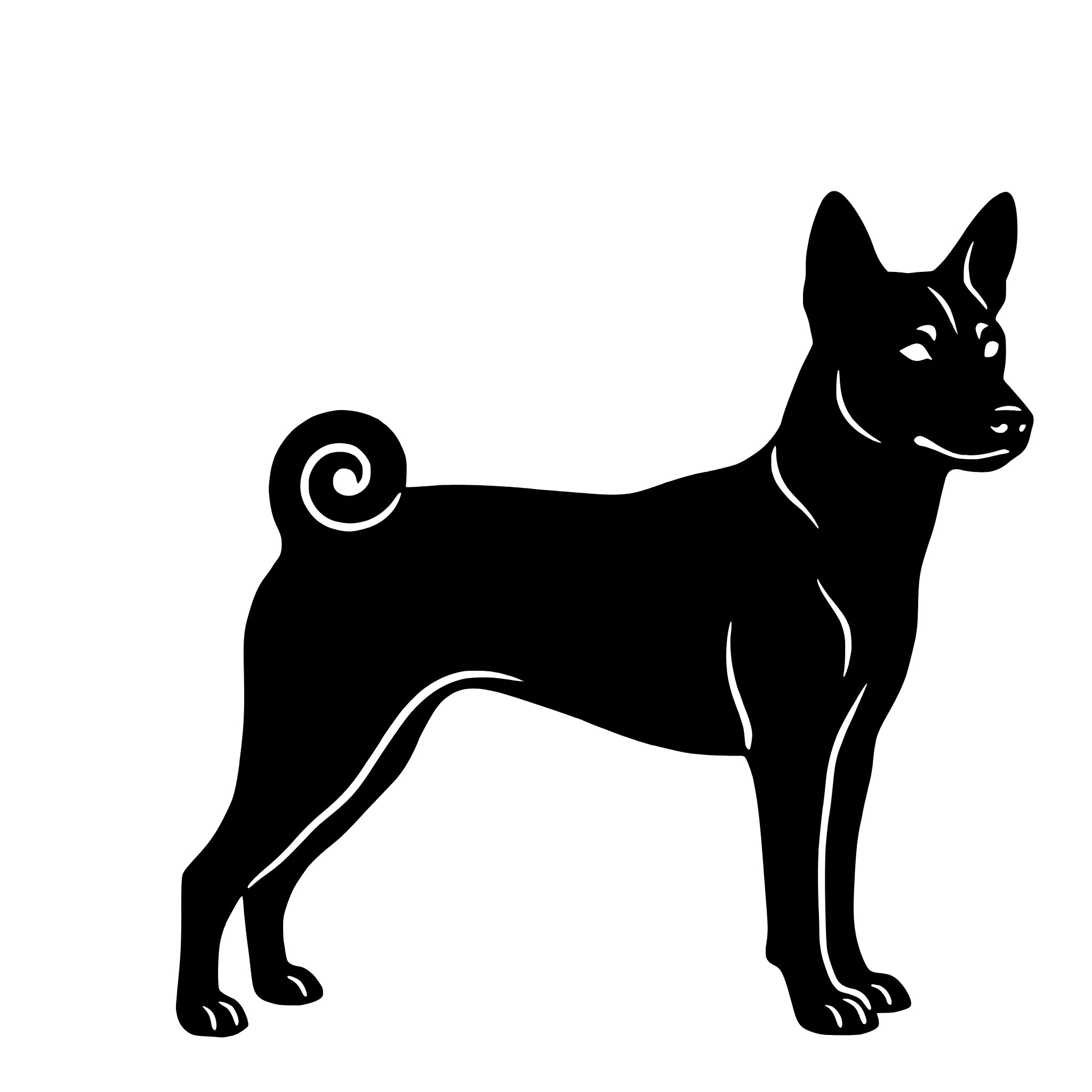 Basenji – Enkelmotiv Dekal