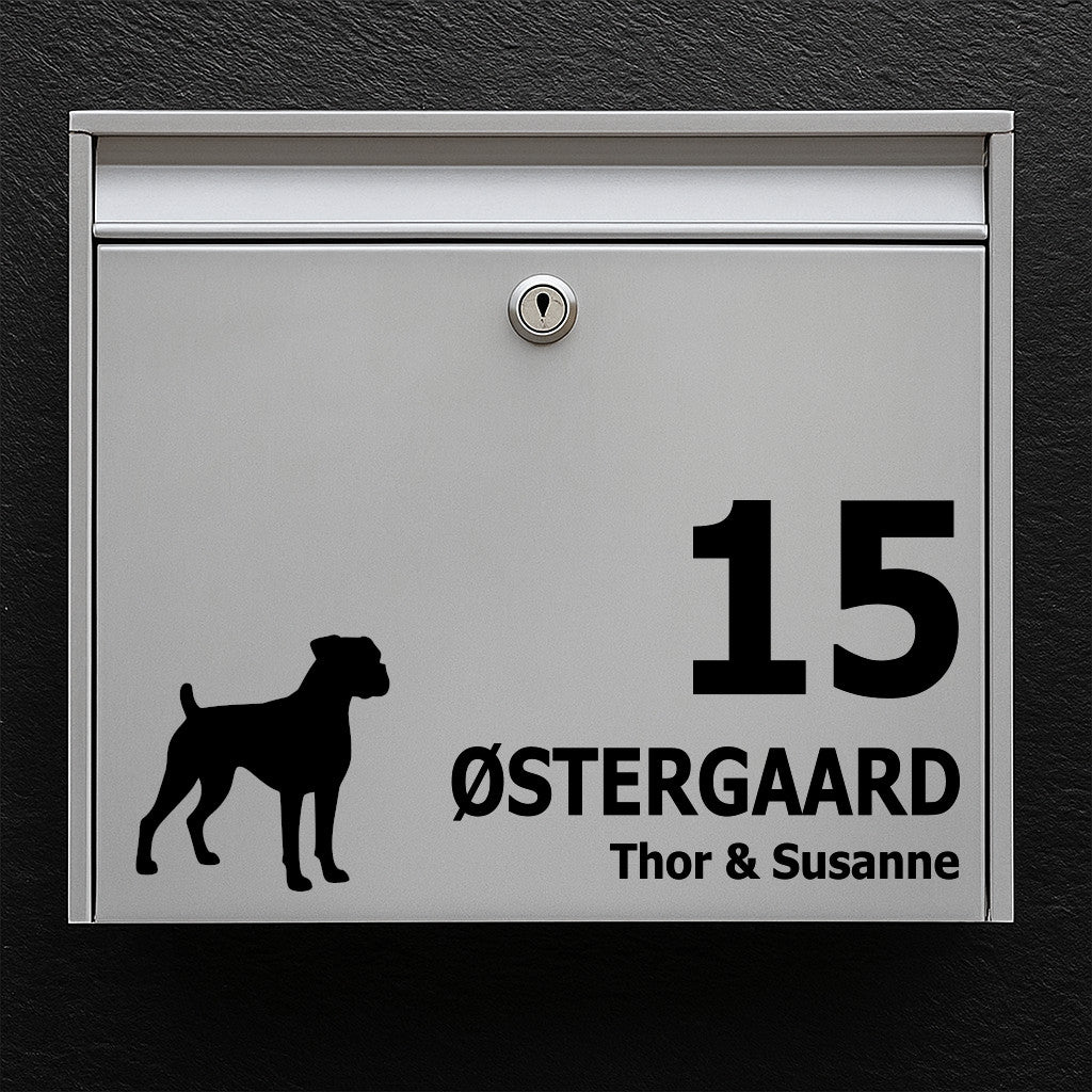 Brevlådeklistermärke med Boxer