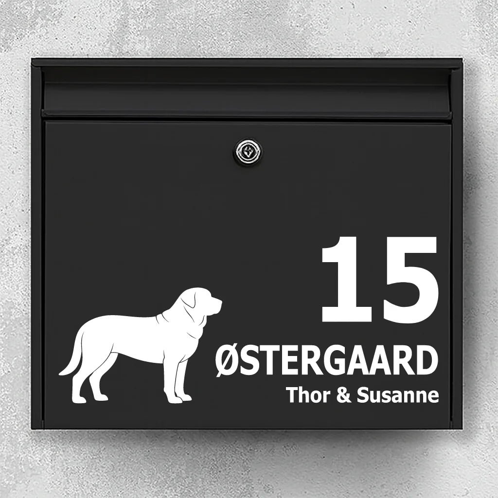 Brevlådeklistermärke med broholmer