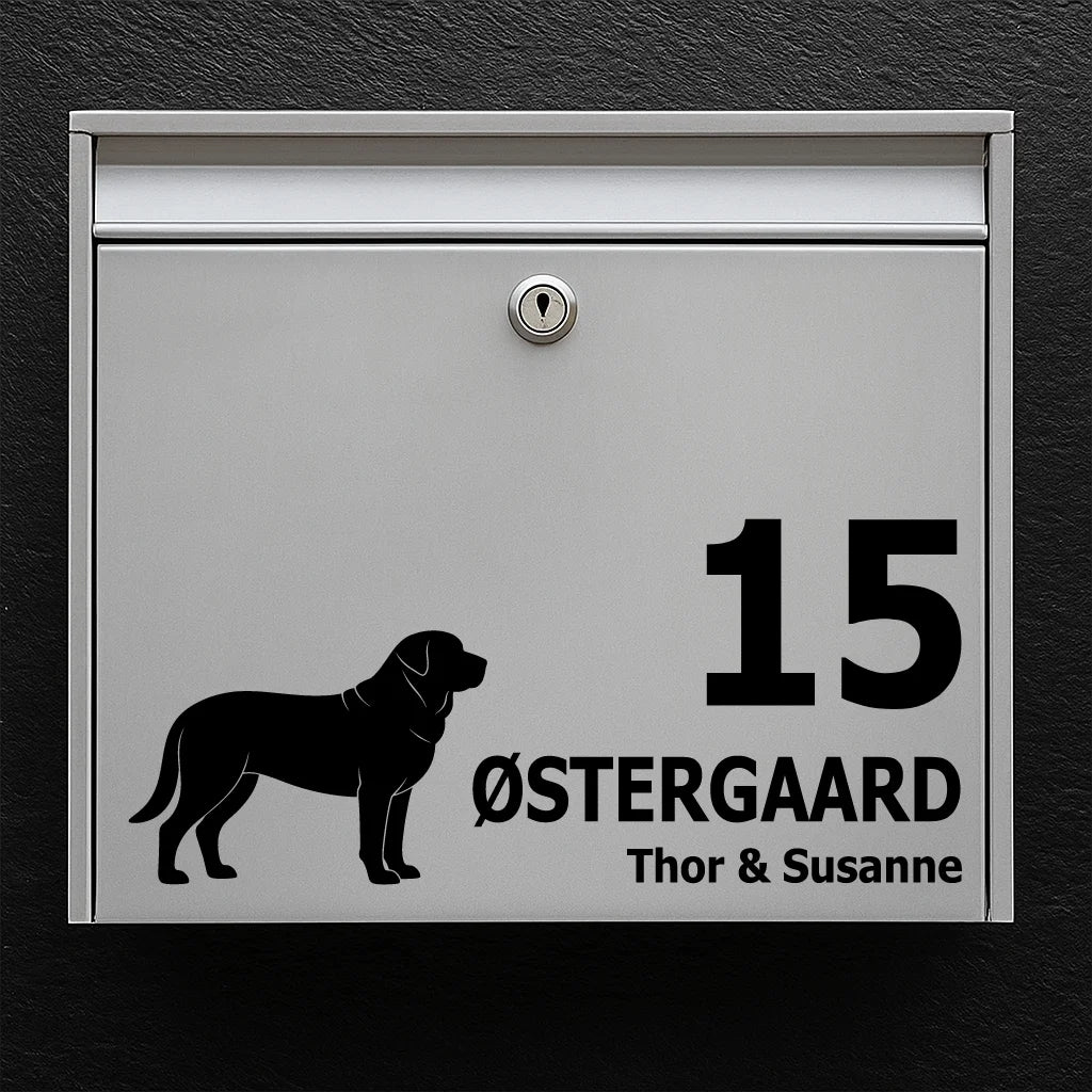 Brevlådeklistermärke med broholmer