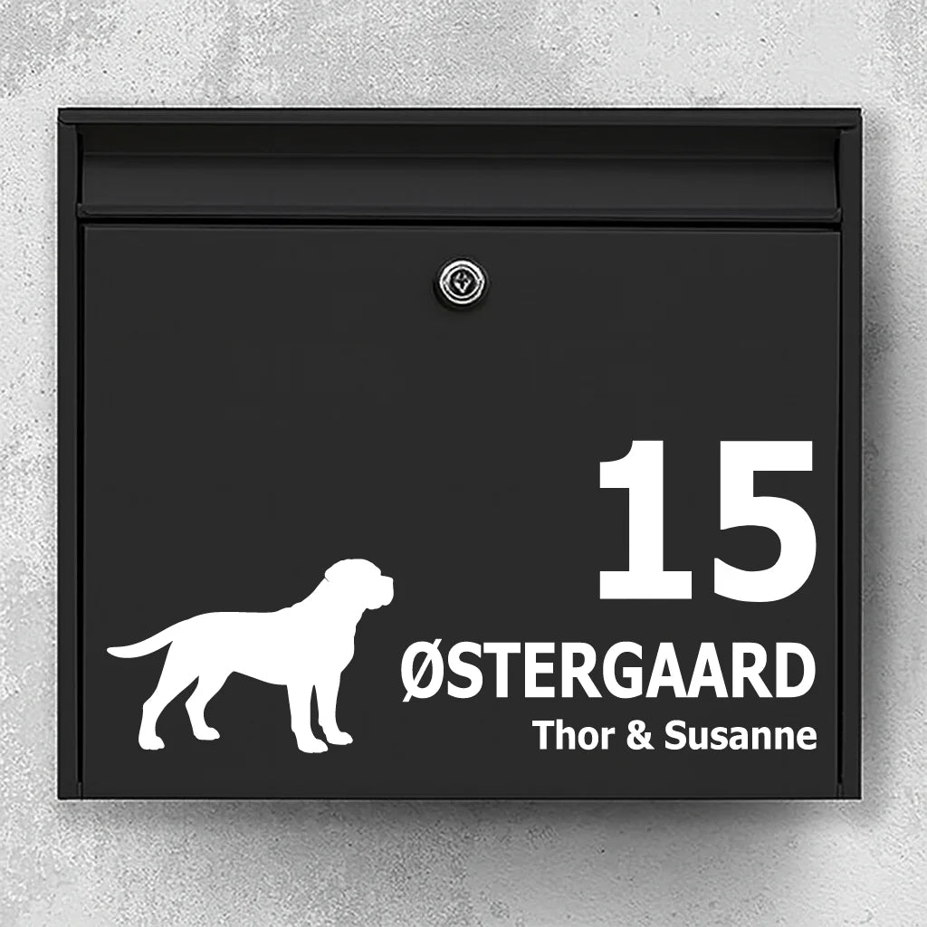 Brevlådeklistermärke med Cane Corso