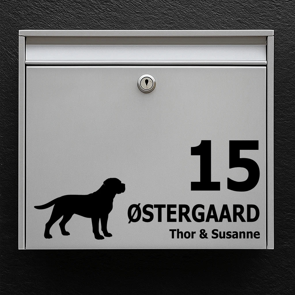 Brevlådeklistermärke med Cane Corso