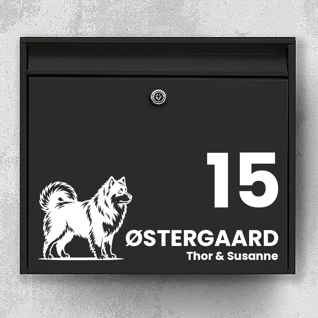 Brevlådeklistermärke med Finsk lapphund