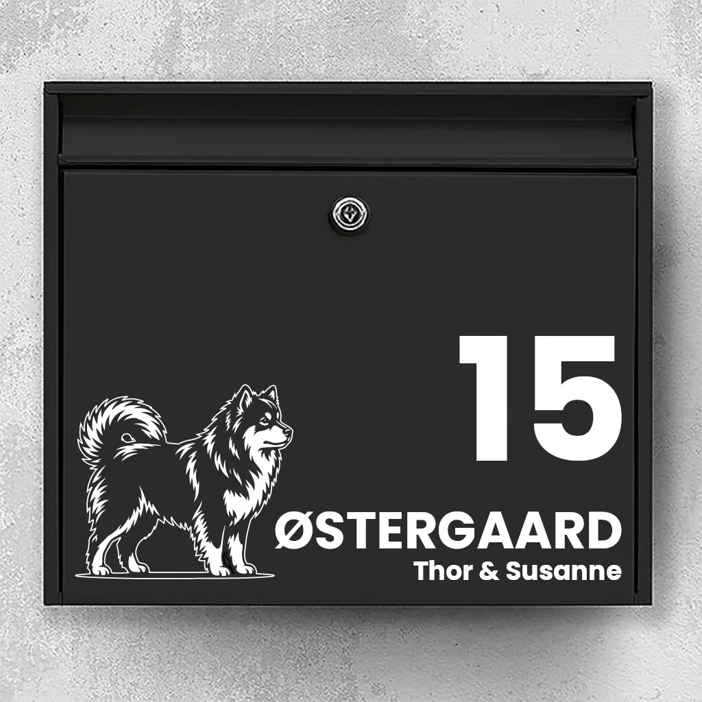 Brevlådeklistermärke med Finsk lapphund