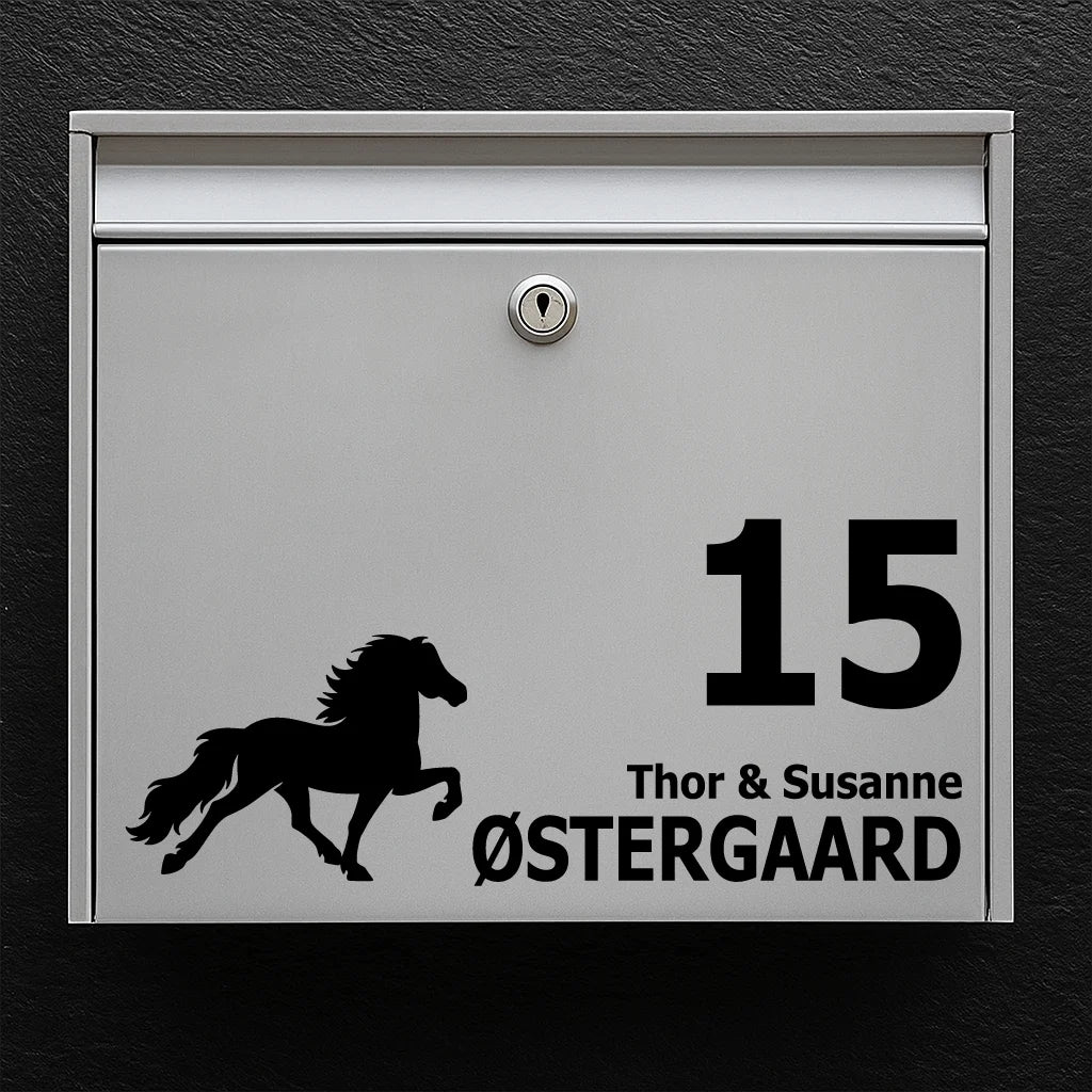 Brevlådeklistermärke med åsna