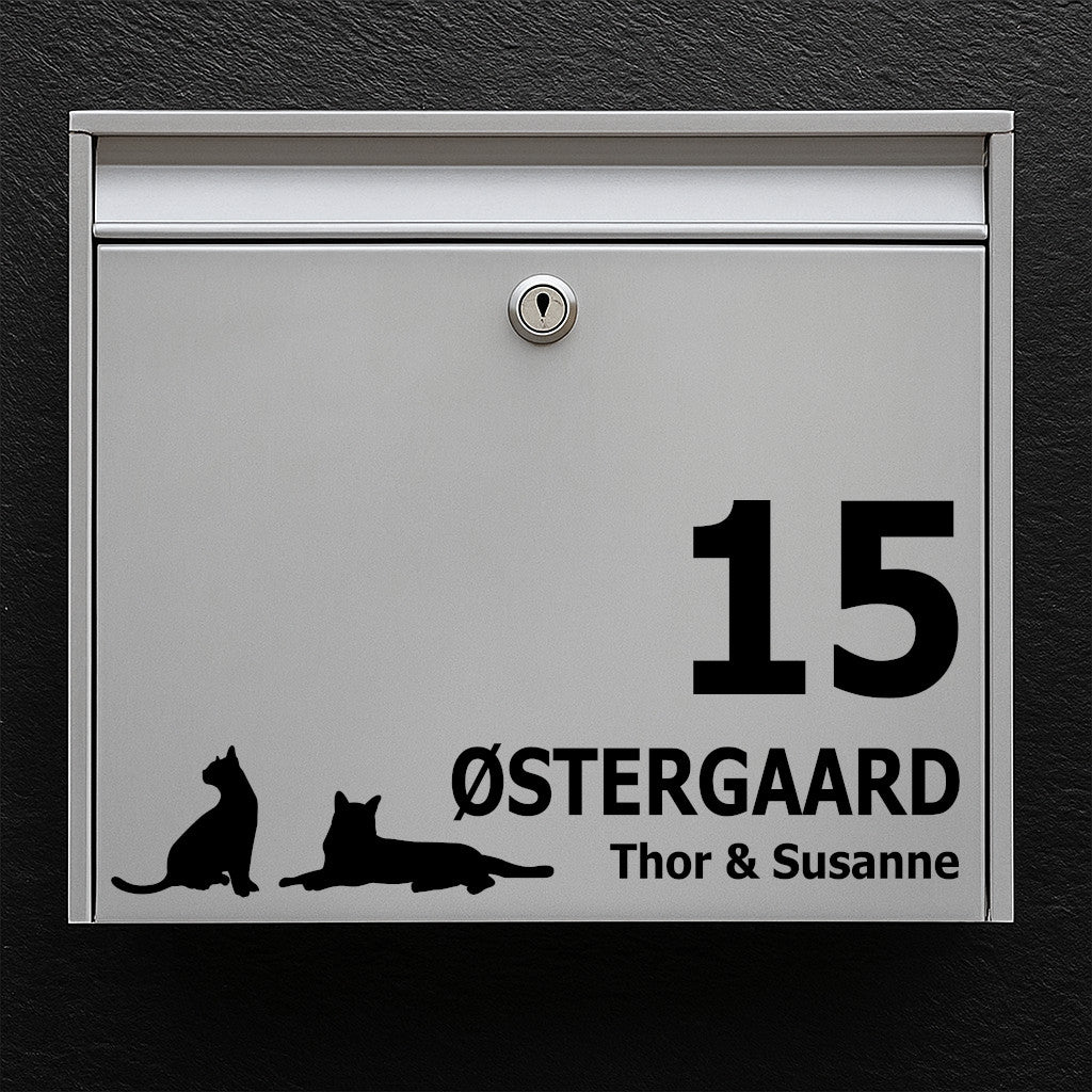 Brevlådeklistermärke med katt