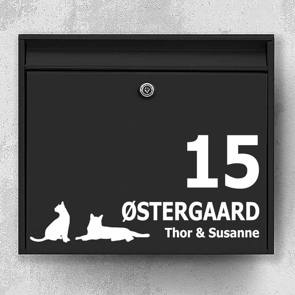 Brevlådeklistermärke med katt