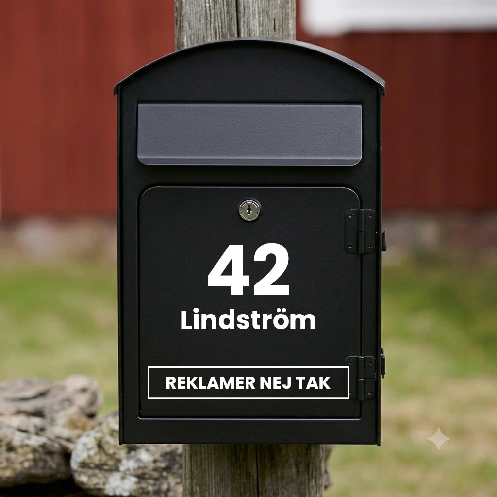 Brevlådesticker V04 – vertikal design