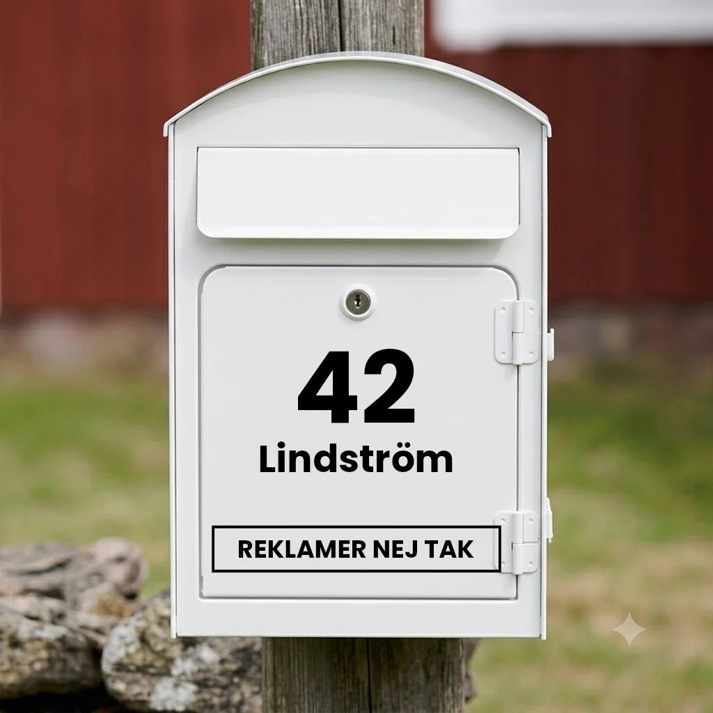 Brevlådesticker V04 – vertikal design