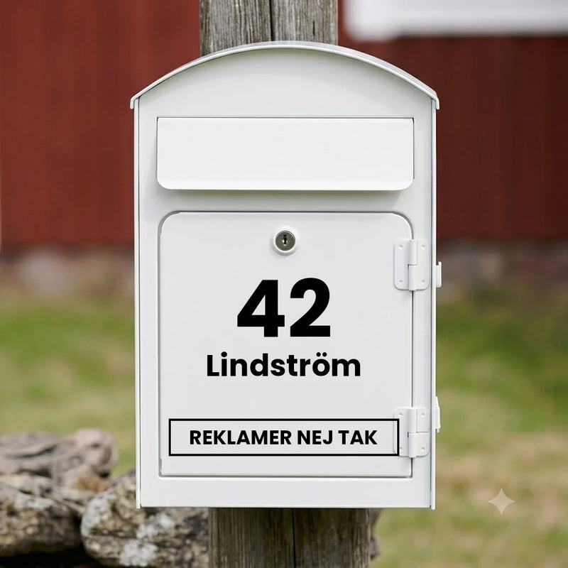 Brevlådesticker V04 – vertikal design