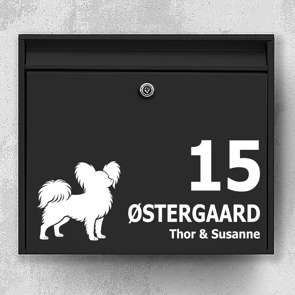 Brevlådeklistermärke med papillon 