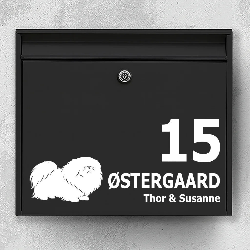 Brevlådeklistermärke med Pekingese