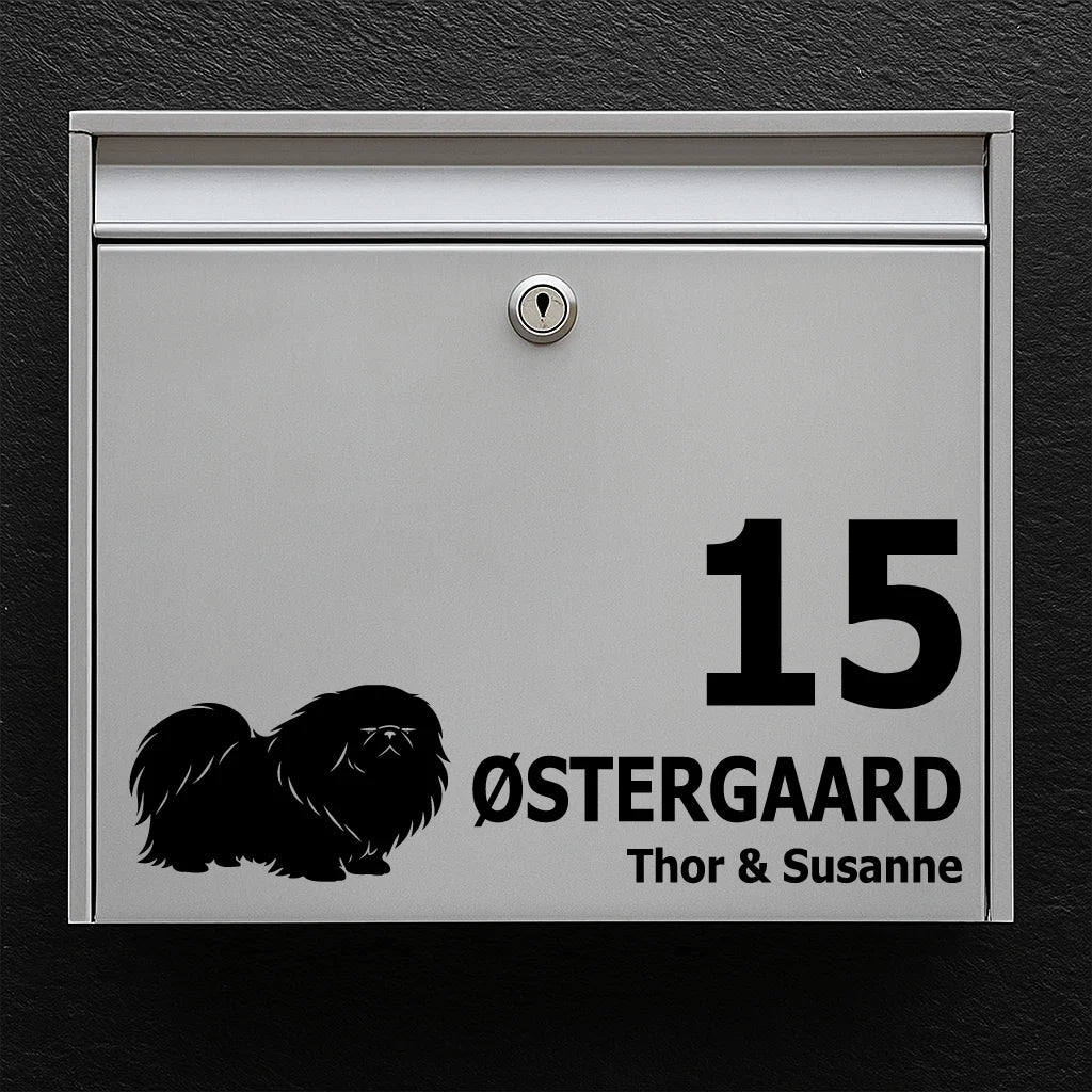 Brevlådeklistermärke med Pekingese