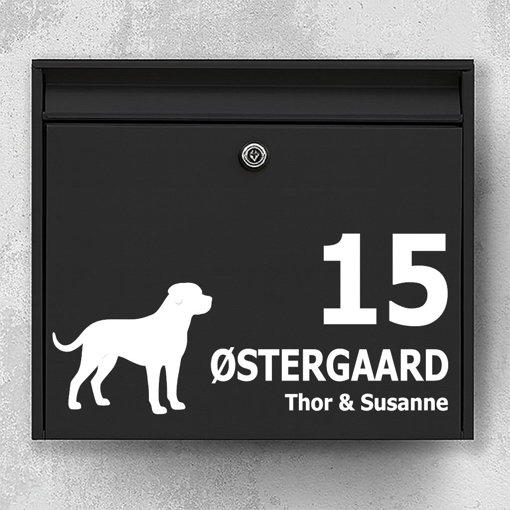 Brevlådeklistermärke med rottweiler