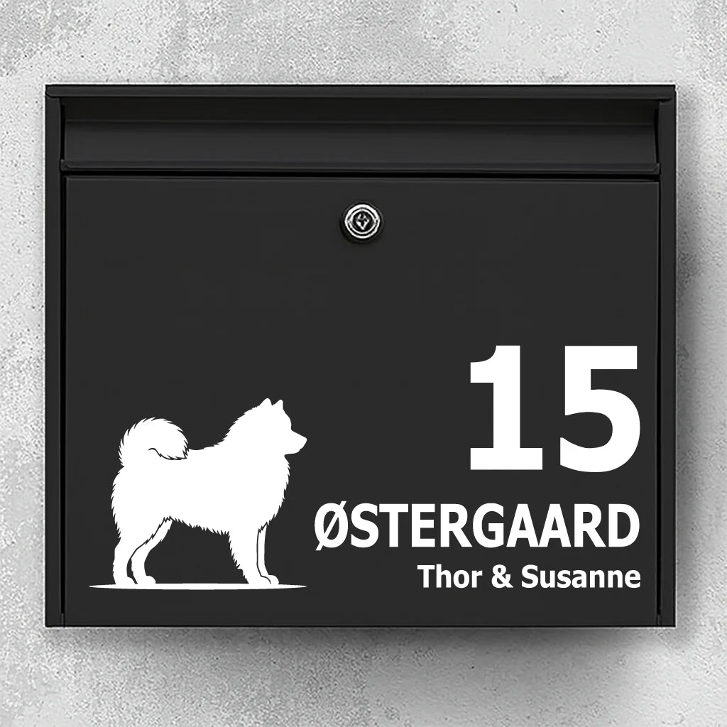 Brevlådeklistermärke med samojed