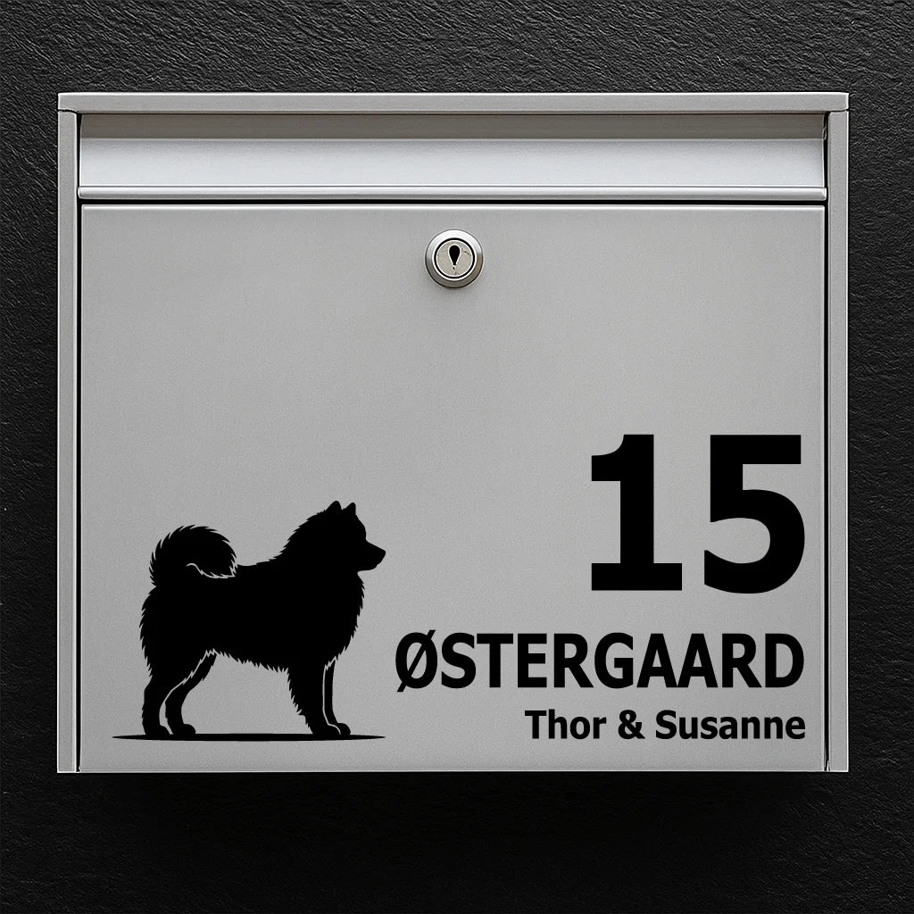 Brevlådeklistermärke med samojed
