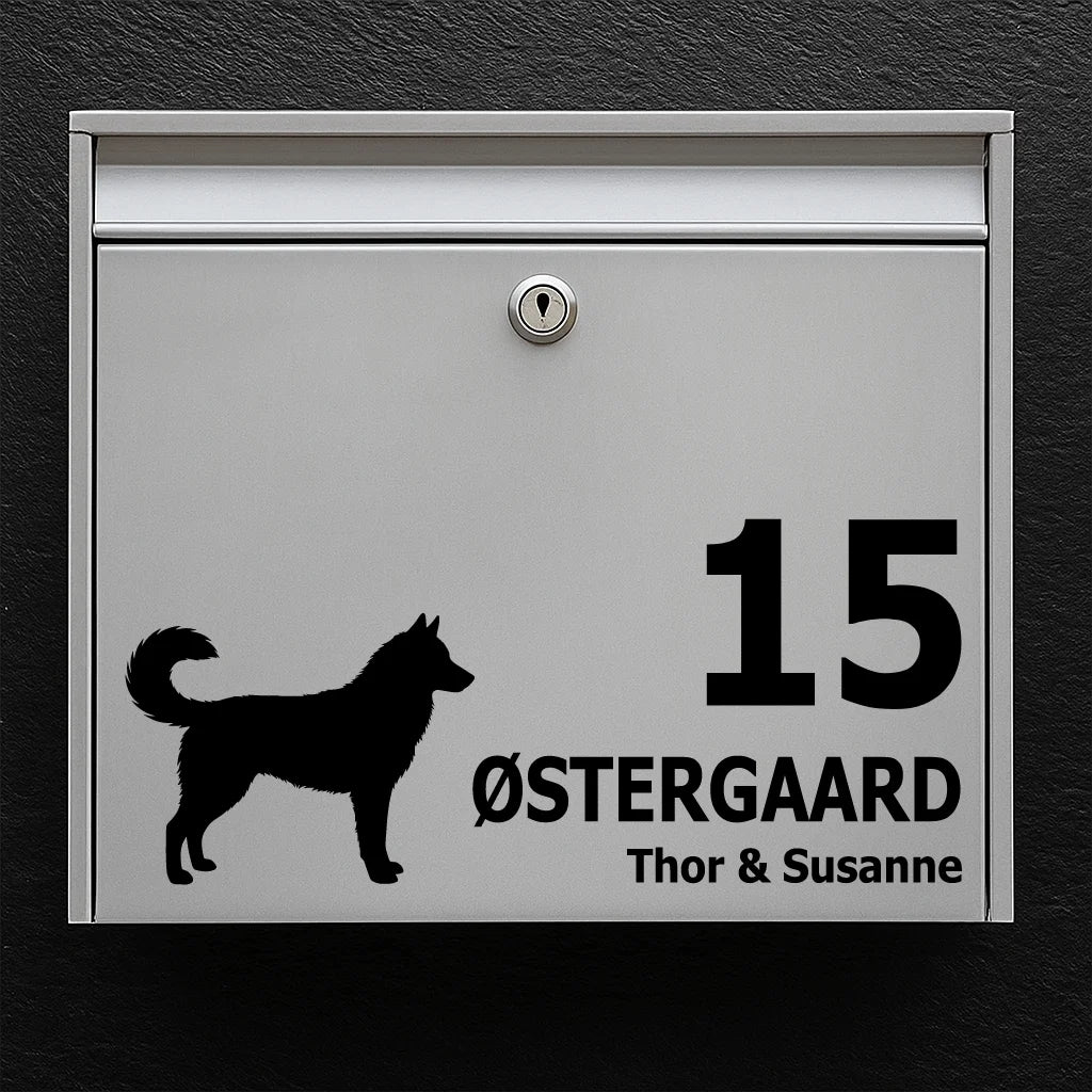 Brevlådeklistermärke med Siberian Husky